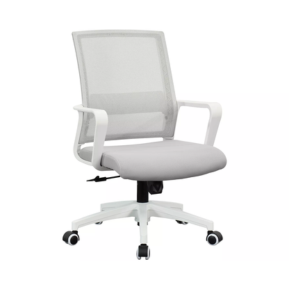 Ergonomic office chair white and grey