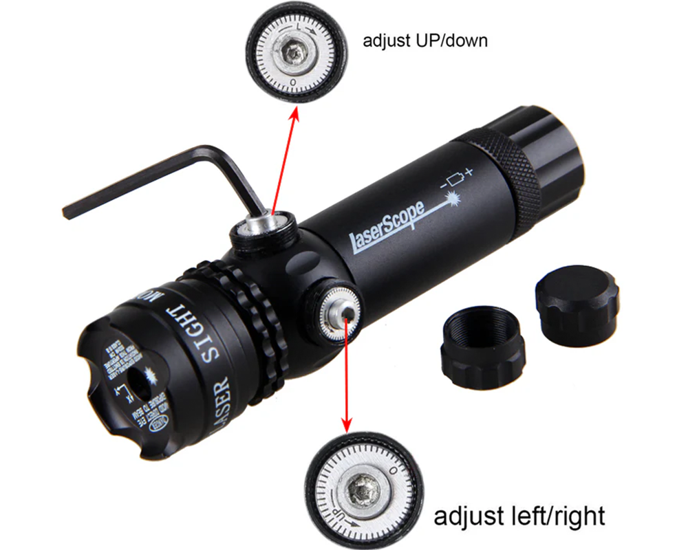 Adjustment knob on laser sight