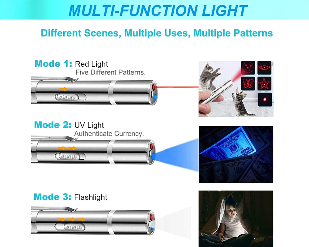 Rechargeable Laser Pointer Pet Toy