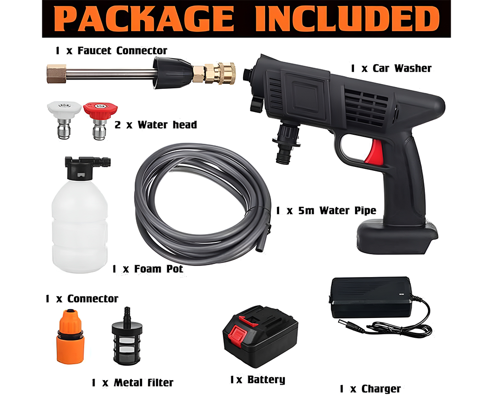Portable car wash spray gun