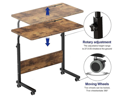 Adjustable Laptop Desk Stand with Wheels