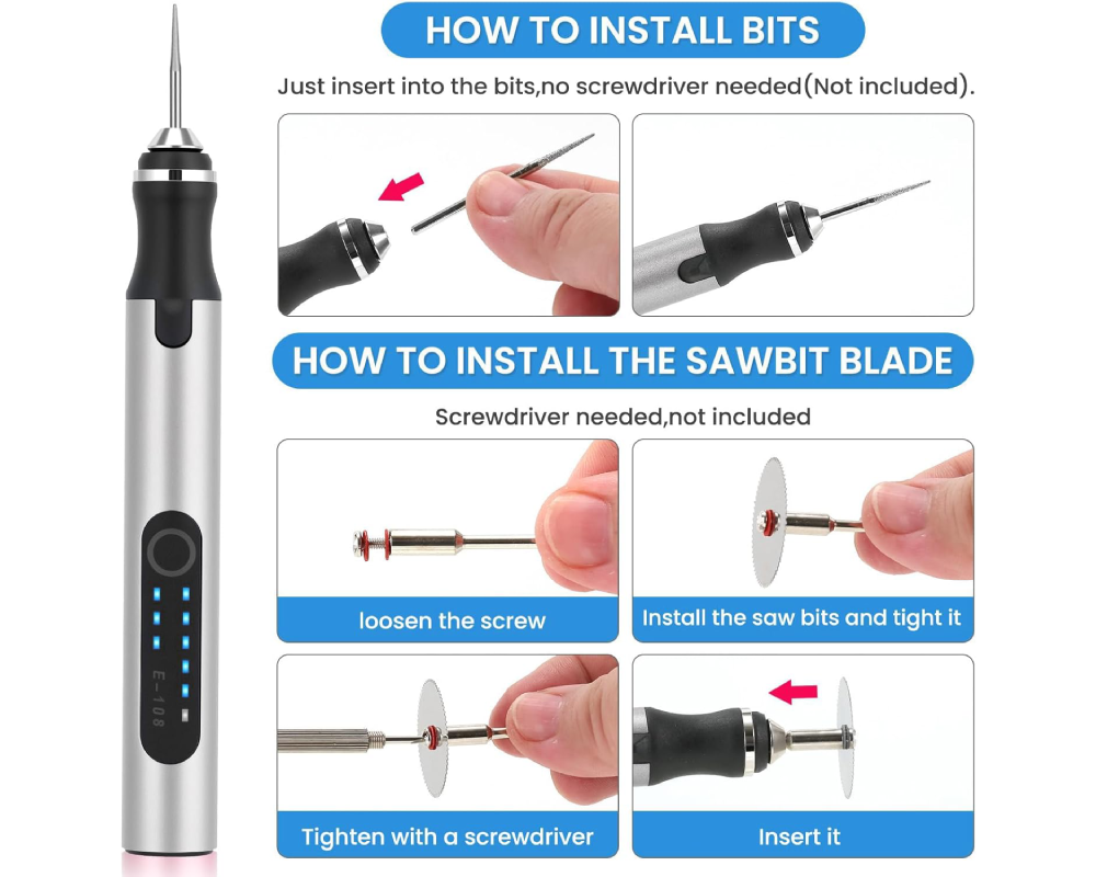 Rechargeable engraving pen