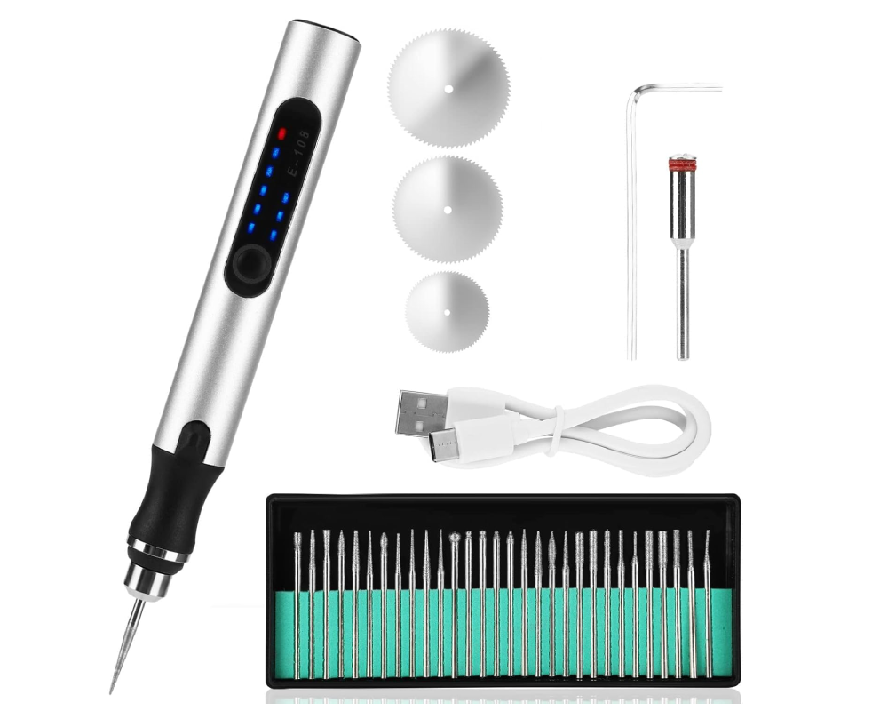 Cordless engraving pen kit