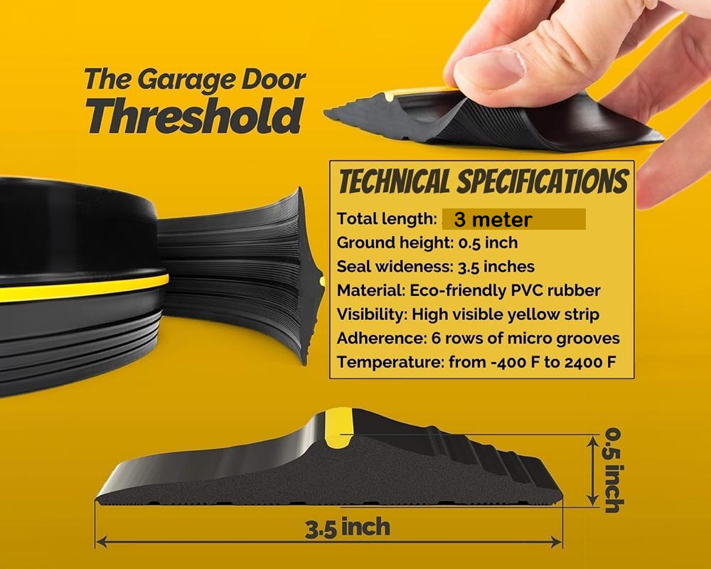 Durable garage weather strip
