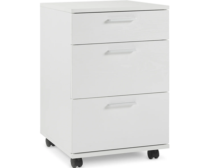 white melamine filing cabinet