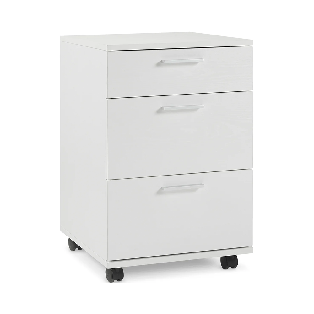 white 3 drawer filing cabinet