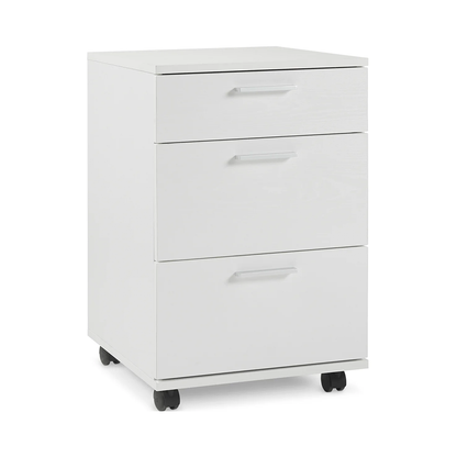 white 3 drawer filing cabinet