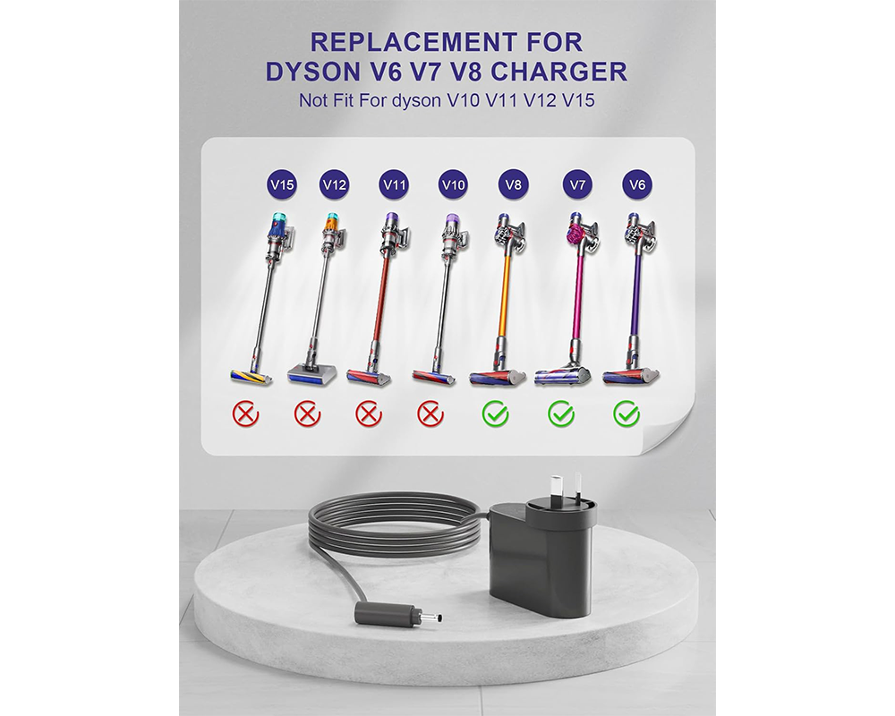 Dyson vacuum charger with LED