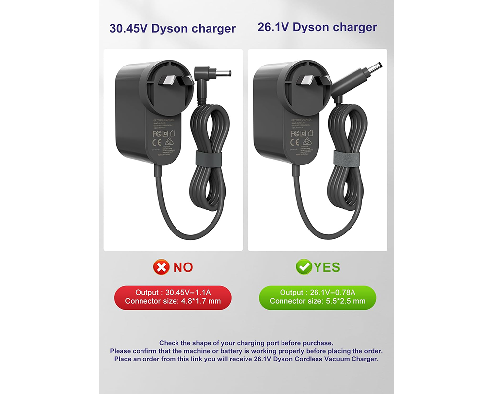 Dyson DC61 DC62 battery charger