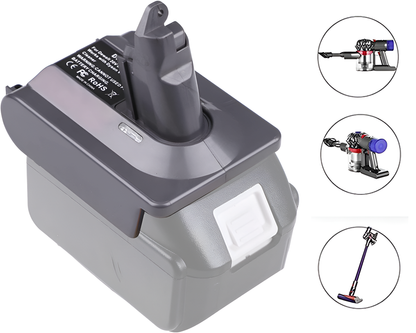 Adapter for Dyson V6 Battery Makita Adapter for Dyson V6 Battery 18V Clip-On