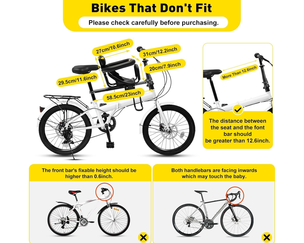 Bicycle Kids child Front Baby Seat bike Carrier