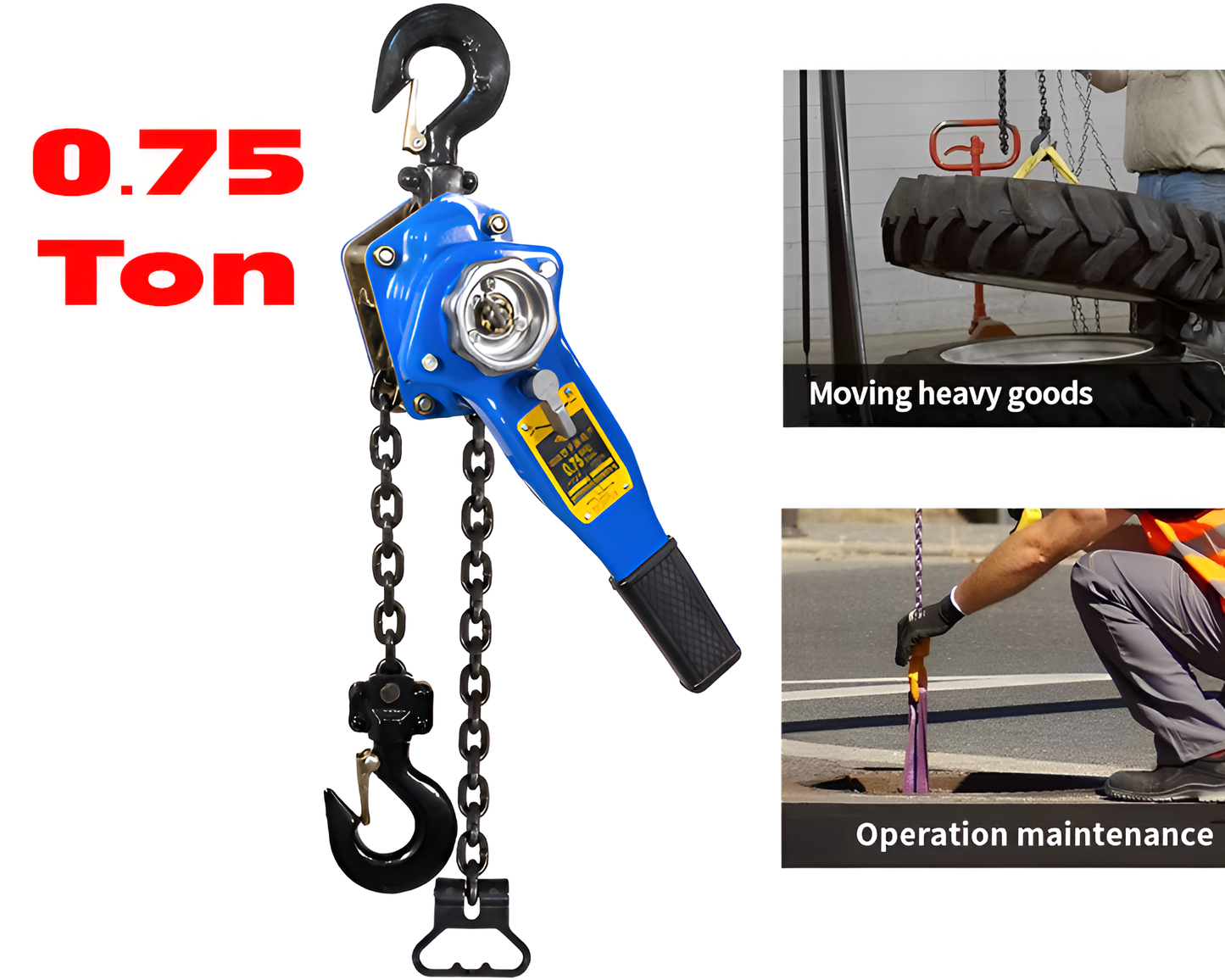 Chain Hoist Lever Block Chain Hoist 0.75 Ton 1.5m Lifter
