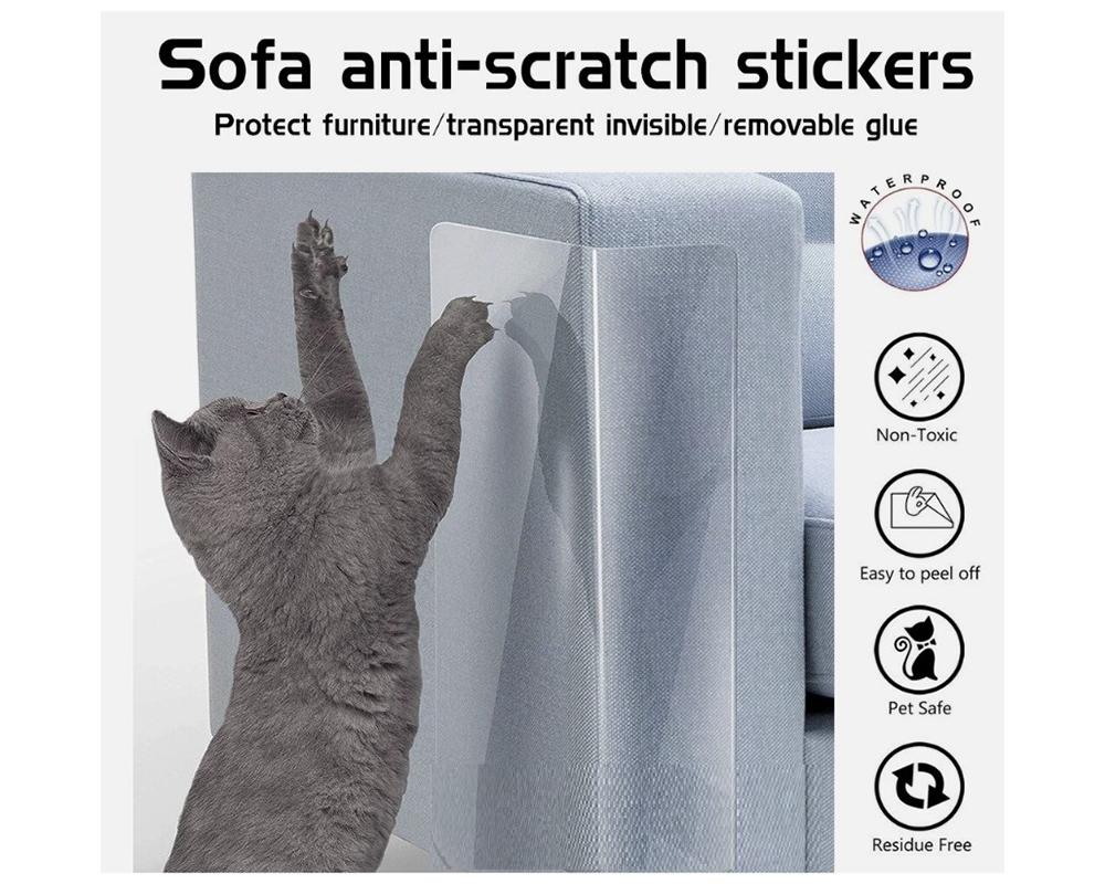 12pcs Cat Couch Sofa Scratch Guard Stickers Furniture Anti-Scratching Protector