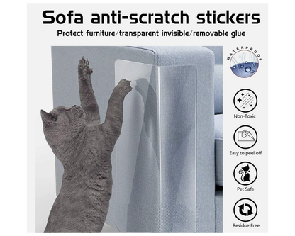 12pcs Cat Couch Sofa Scratch Guard Stickers Furniture Anti-Scratching Protector