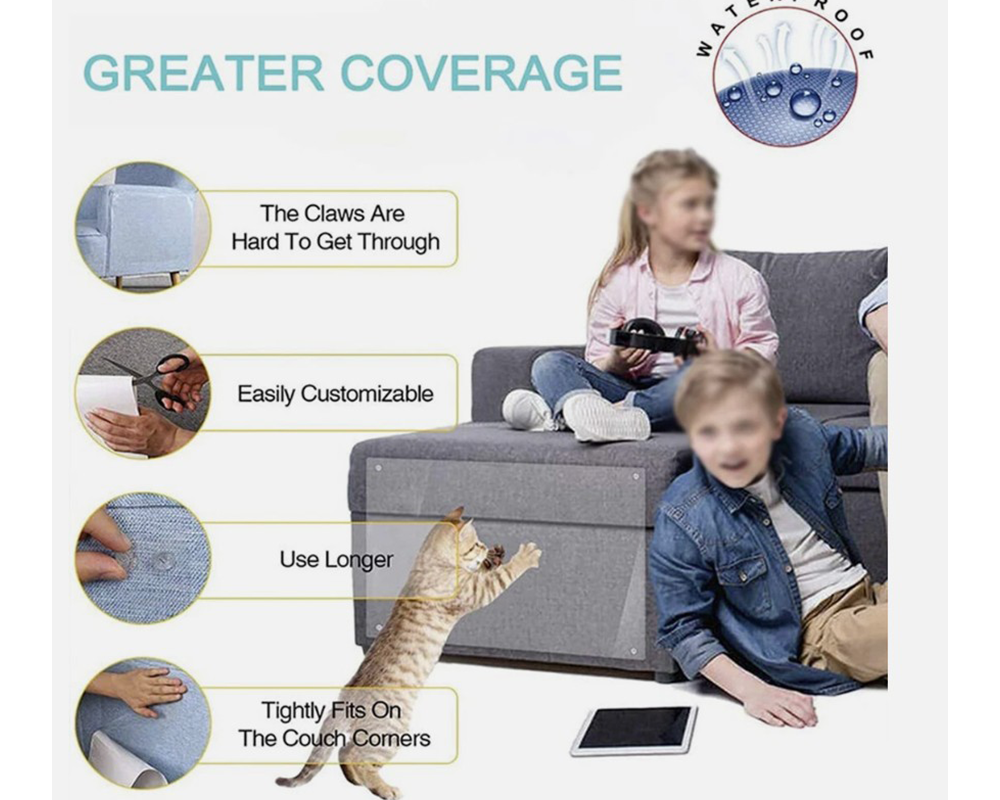 12pcs Cat Couch Sofa Scratch Guard Stickers Furniture Anti-Scratching Protector