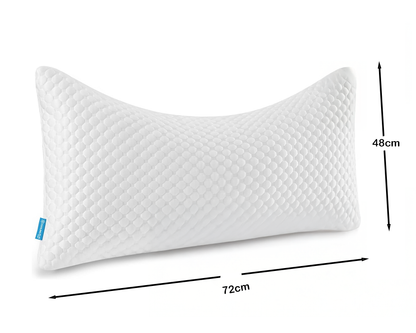 Side Sleeper Pillow – Curved Memory Foam Adjustable Cooling Pillow for Neck & Shoulder Pain Relief