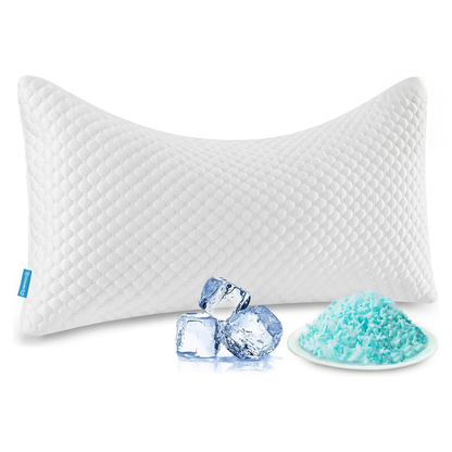 Side Sleeper Pillow – Curved Memory Foam Adjustable Cooling Pillow for Neck & Shoulder Pain Relief