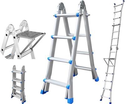 4M Multipurpose Telescopic Foldable Ladder with Platform
