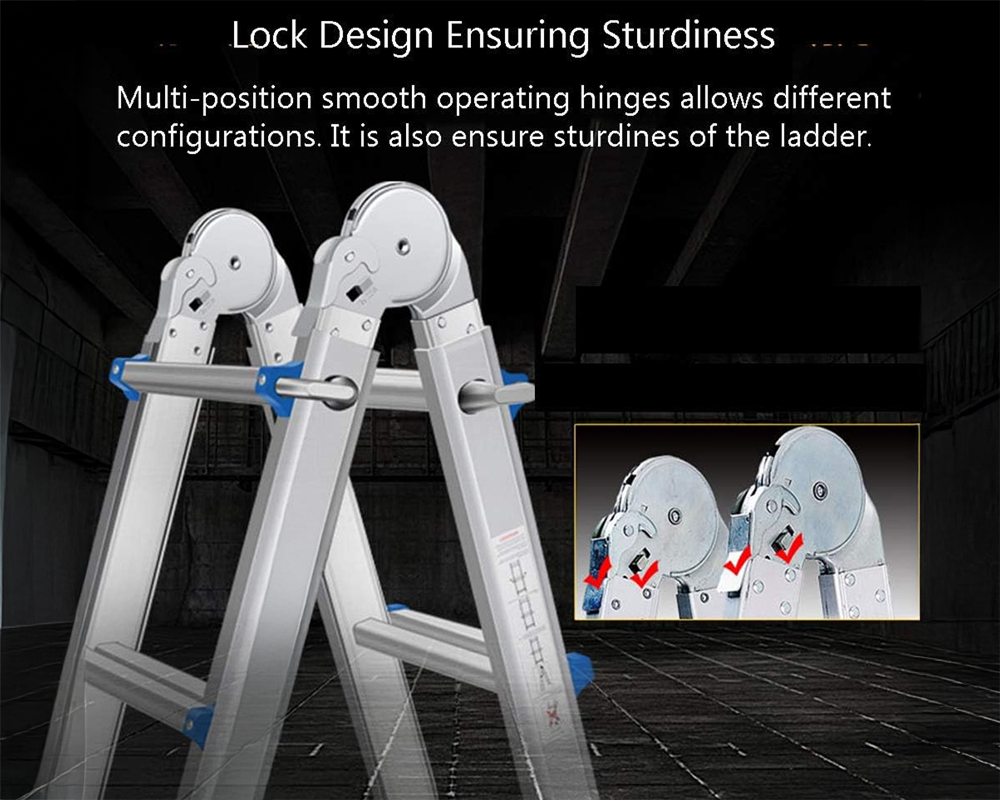 4M Multipurpose Telescopic Foldable Ladder with Platform