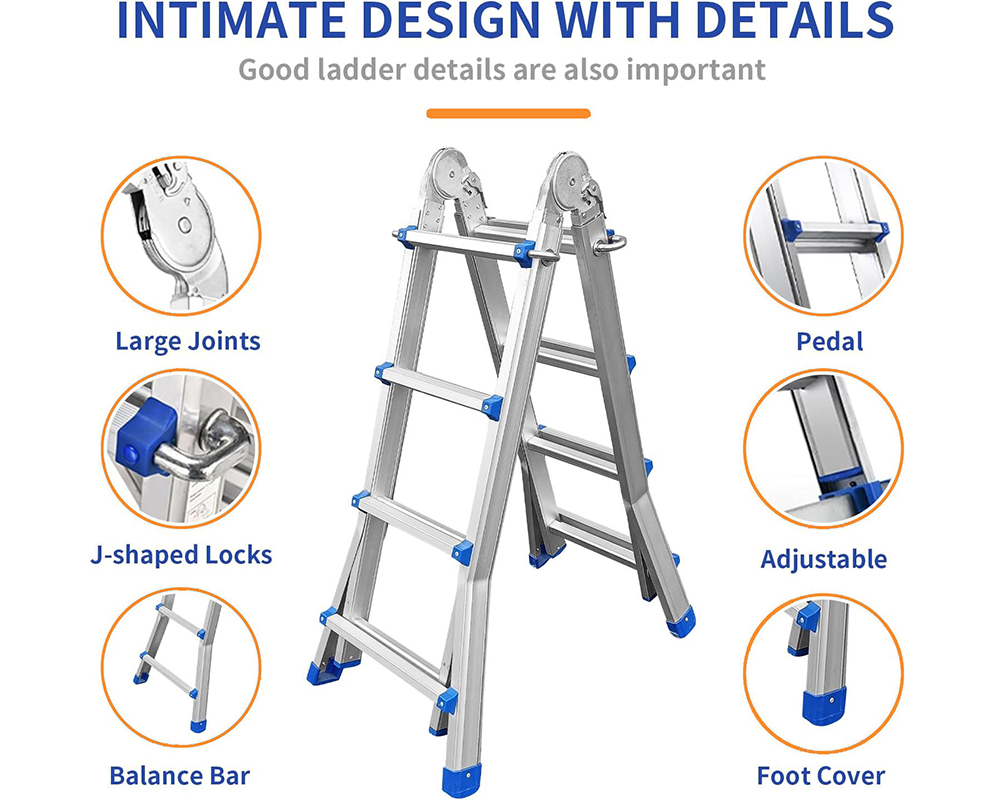 4M Multipurpose Telescopic Foldable Ladder with Platform
