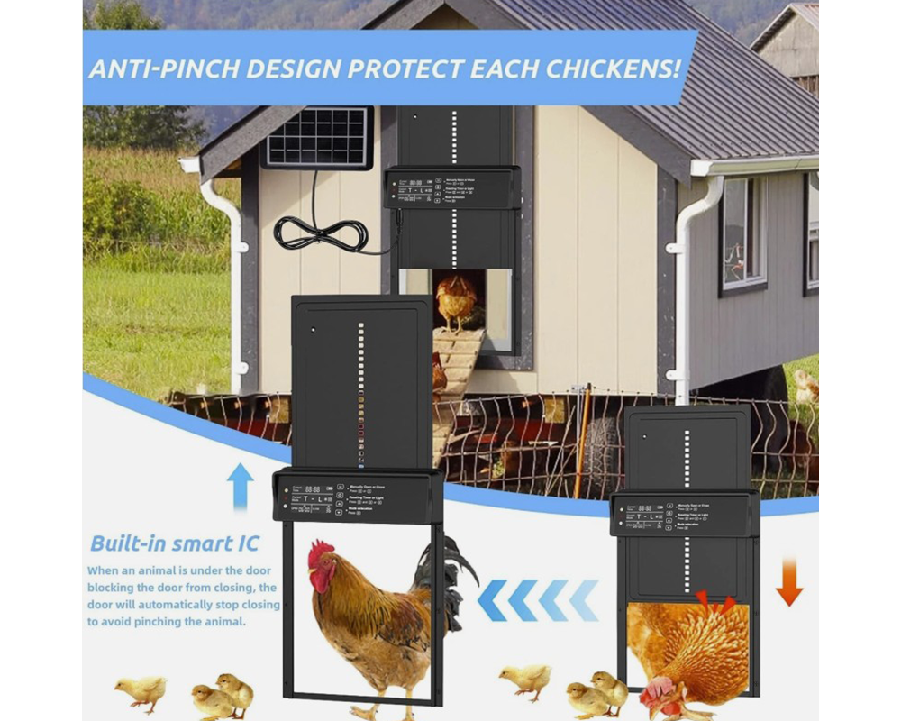 Solar-Powered Automatic Chicken Coop Door