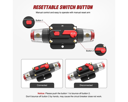 Surface mount inline breaker