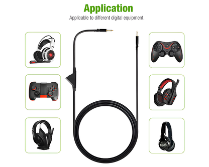 Audio Cable Cord Volume Control for Astro A10 A30 A40 Gaming Headset
