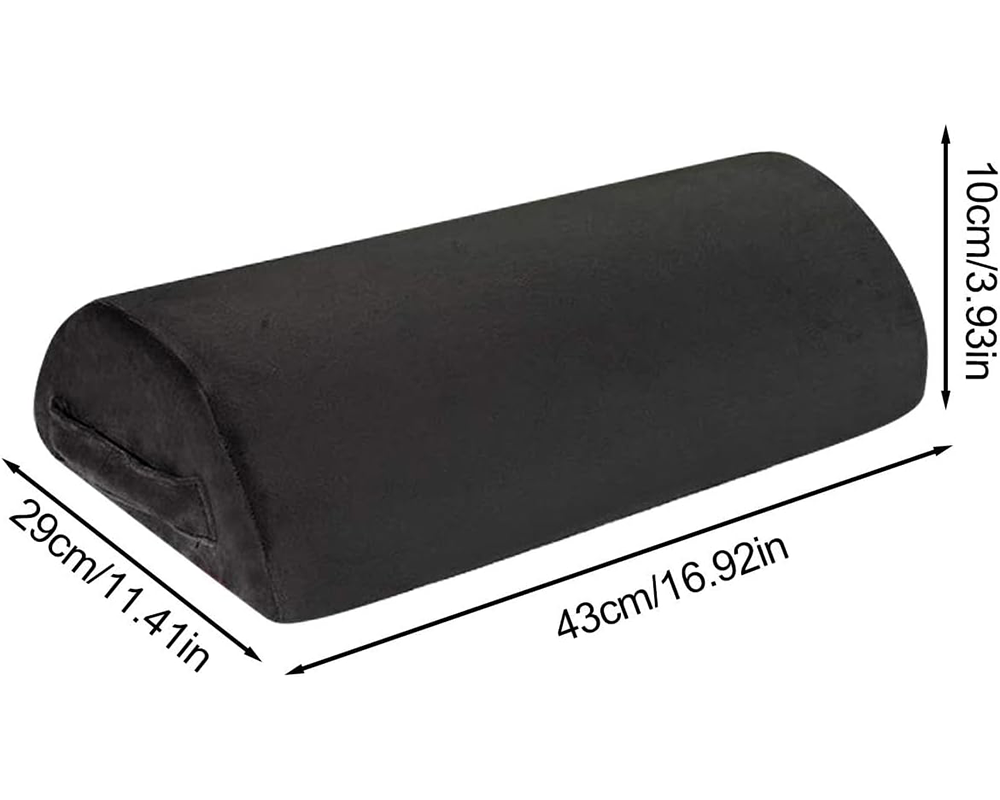 Black foam foot rest under desk