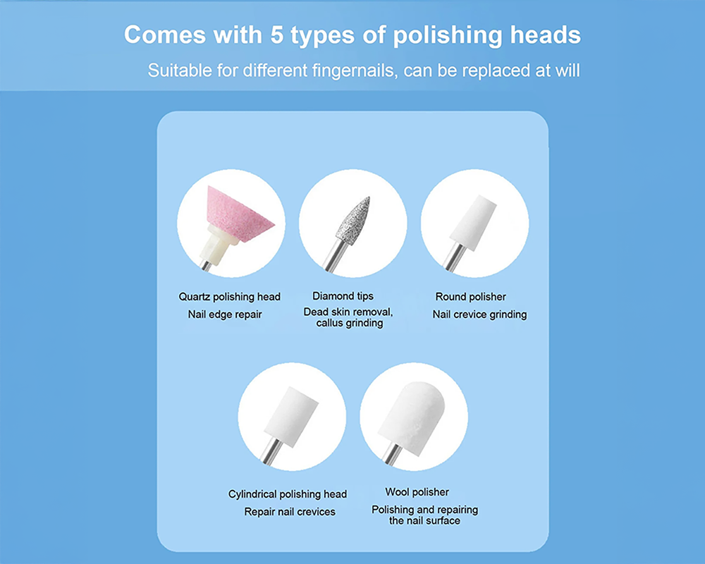 Electric Nail File Drill Manicure Set Rechargeable