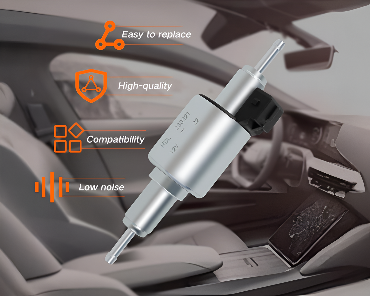 Diesel Air Heater Fuel Pump 12V Diesel Air Heater Fuel Pump for 2KW Units