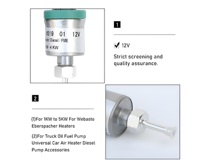 Diesel Heater Fuel Pump 12V Diesel Heater Fuel Pump for 1–5KW Parking Units