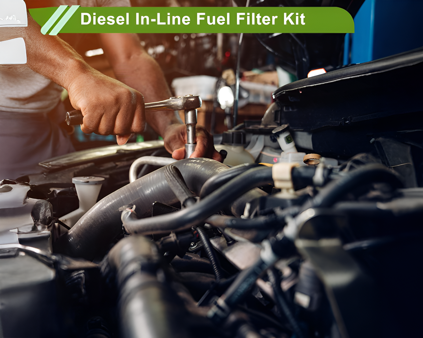 Diesel Fuel Filter Kit In-Line Diesel Fuel Filter Kit for Parking Heater 12V