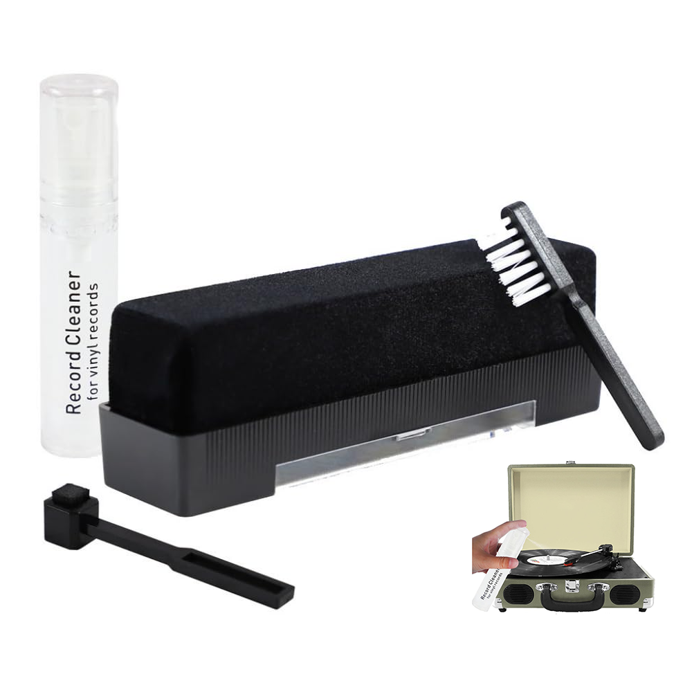 Vinyl record cleaning kit
