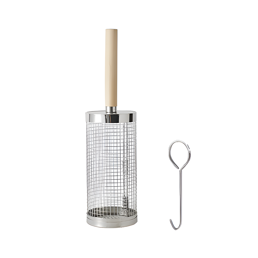 Rolling grill basket stainless