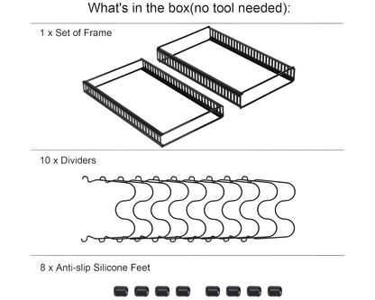 Expandable Lid and Pan Organiser Black Rack