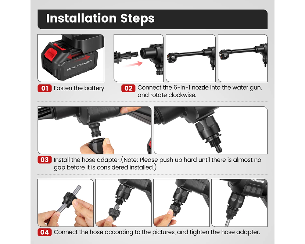 High Pressure Washer Gun Rechargeable