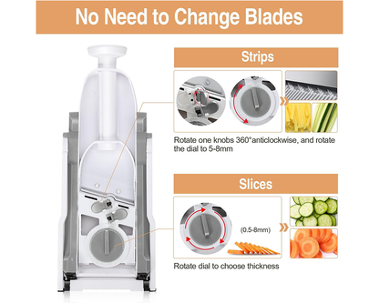 Vegetable Slicer Chopper Adjustable Vegetable Slicer Chopper with Container Base