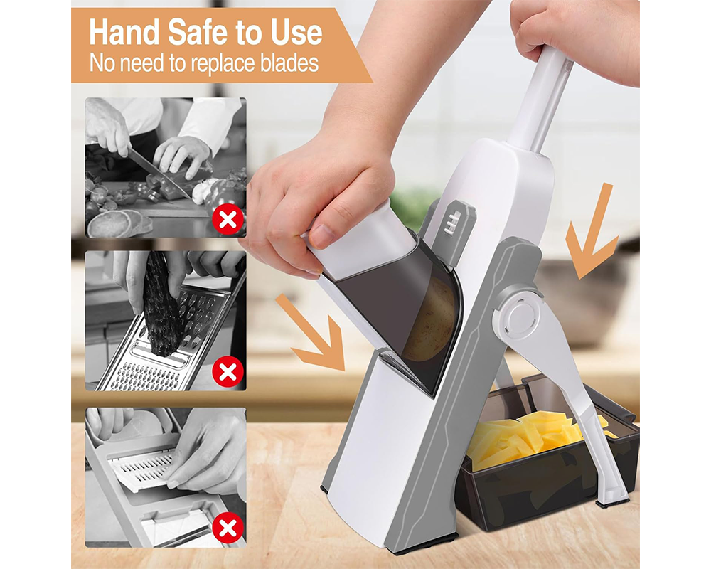 Vegetable Slicer Chopper Adjustable Vegetable Slicer Chopper with Container Base