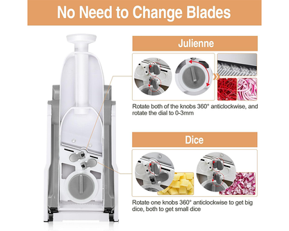 Vegetable Slicer Chopper Adjustable Vegetable Slicer Chopper with Container Base