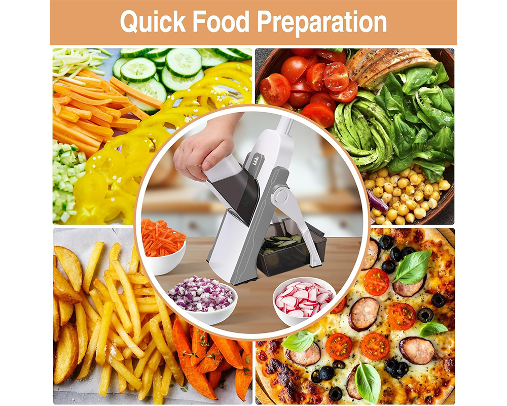 Vegetable Slicer Chopper Adjustable Vegetable Slicer Chopper with Container Base