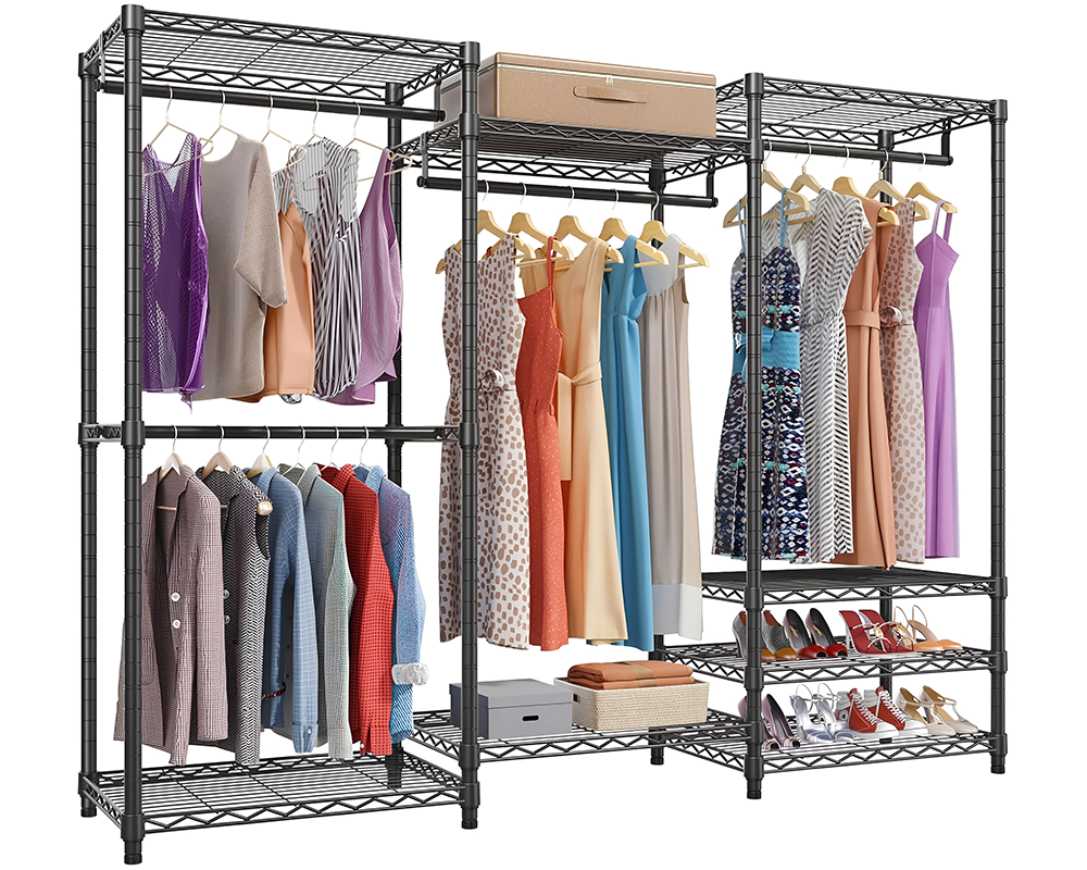 Easy assembly clothes rack