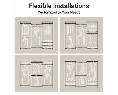 Portable Clothes Rack Wardrobe Organizer