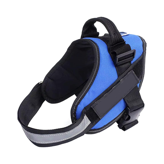 Adjustable dog harness blue
