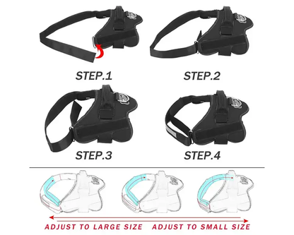 Reflective dog walking harness