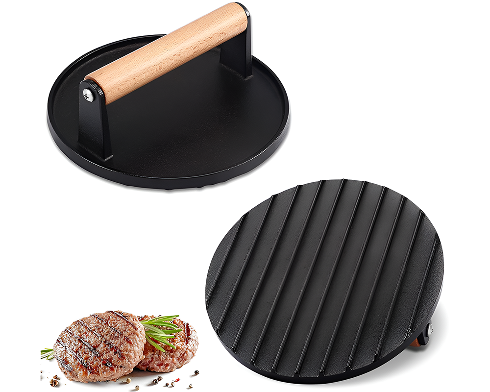 Indoor outdoor grill press