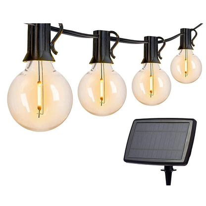 Solar powered string lights outdoor
