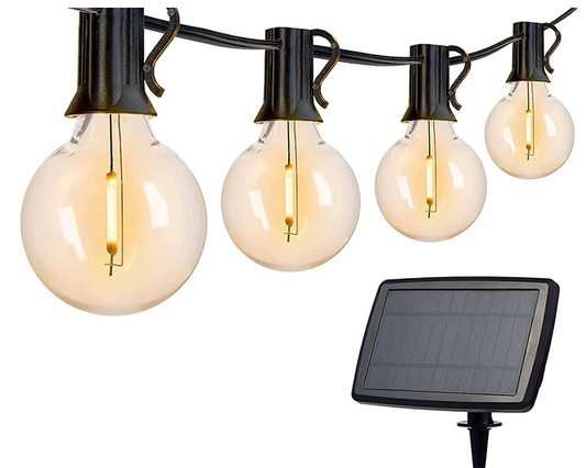 Solar Powered Festoon String Lights 15m with 50 Bulbs
