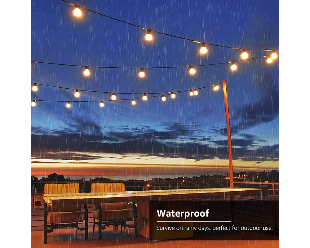 Solar Powered Festoon String Lights 15m with 50 Bulbs