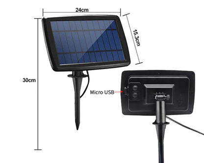 Solar Powered Festoon String Lights 15m with 50 Bulbs