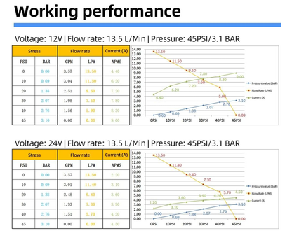 RV Marine Pressure Pump 55PSI 12V